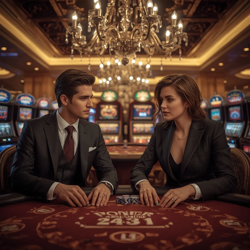 Due giocatori di poker all'ELITE SLOTS CASINO